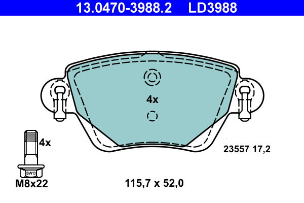 Pastiglie freno ATE LD3988