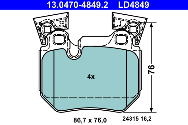 Pastiglie freno ATE LD4849