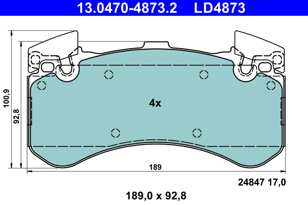 Pastiglie freno ATE LD4873