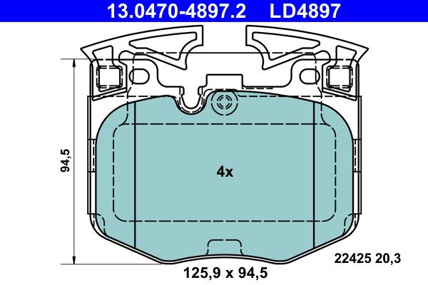 Pastiglie freno ATE LD4897