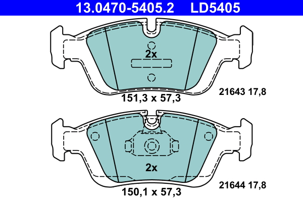 Pastiglie freno ATE LD5405