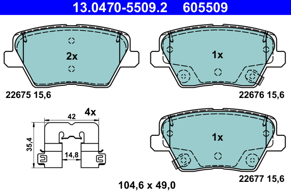 Pastiglie freno ATE LD5509