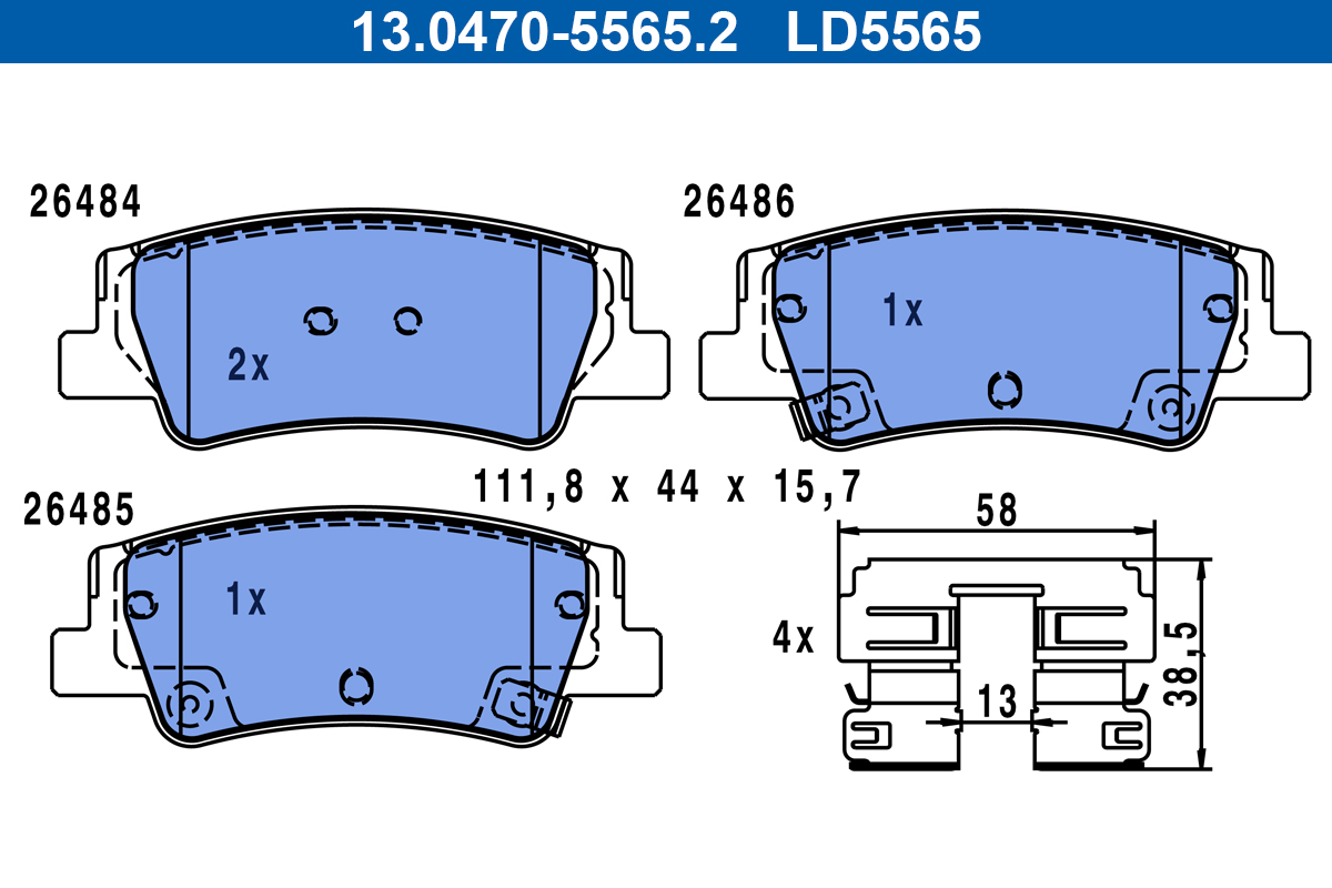Pastiglie freno ATE LD5565
