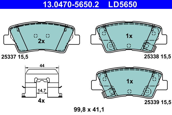 Pastiglie freno ATE LD5650
