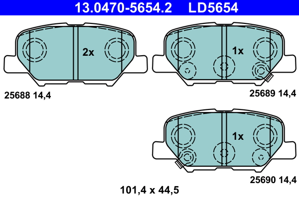 Pastiglie freno ATE LD5654