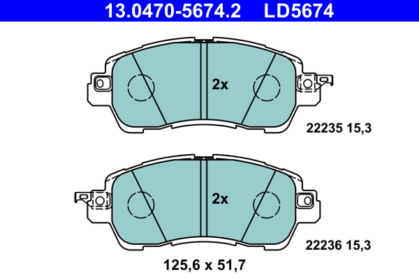 Pastiglie freno ATE LD5674