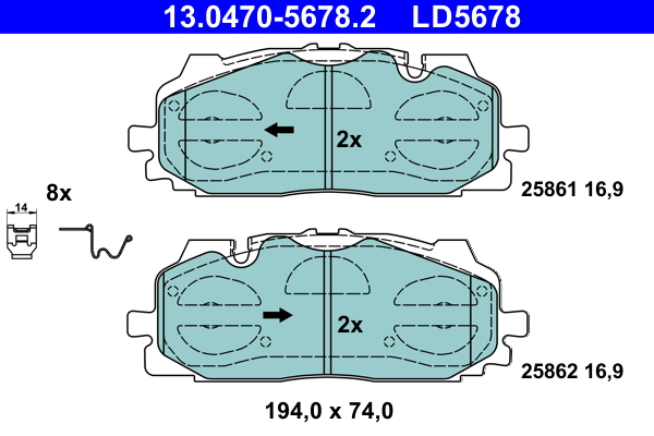 Pastiglie freno ATE LD5678