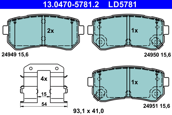 Pastiglie freno ATE LD5781