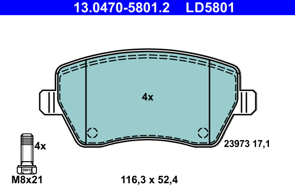Pastiglie freno ATE LD5801