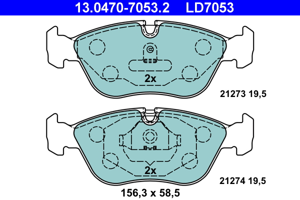Pastiglie freno ATE LD7053