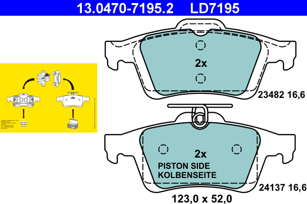 Pastiglie freno ATE LD7195