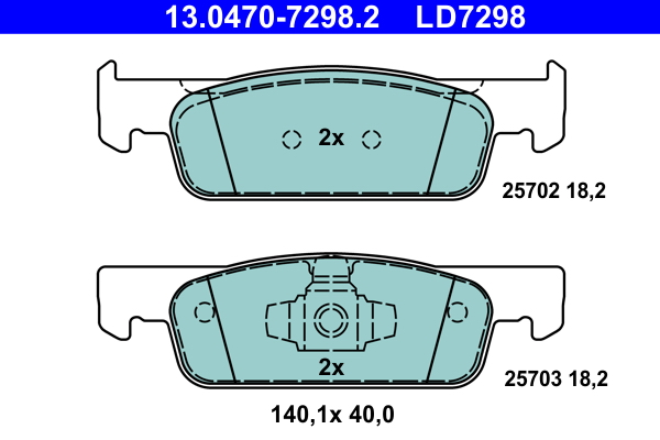 Pastiglie freno ATE LD7298