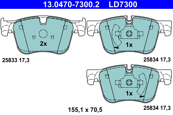 Pastiglie freno ATE LD7300