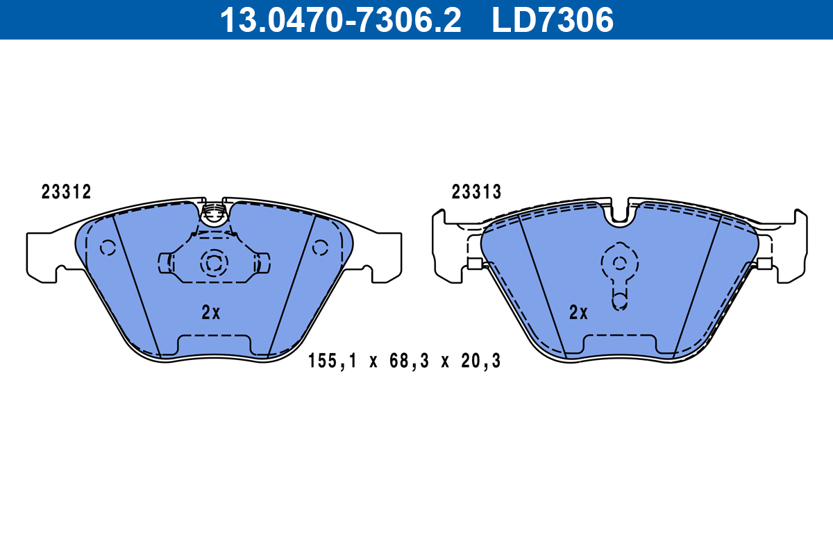 Pastiglie freno ATE LD7306