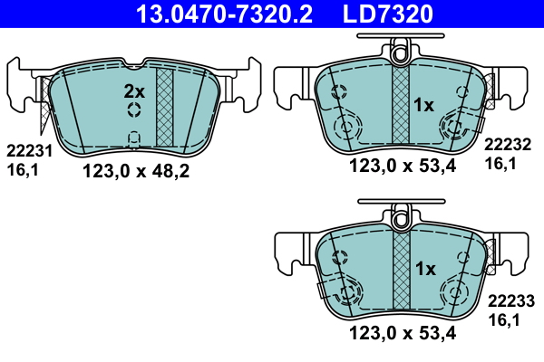Pastiglie freno ATE LD7320