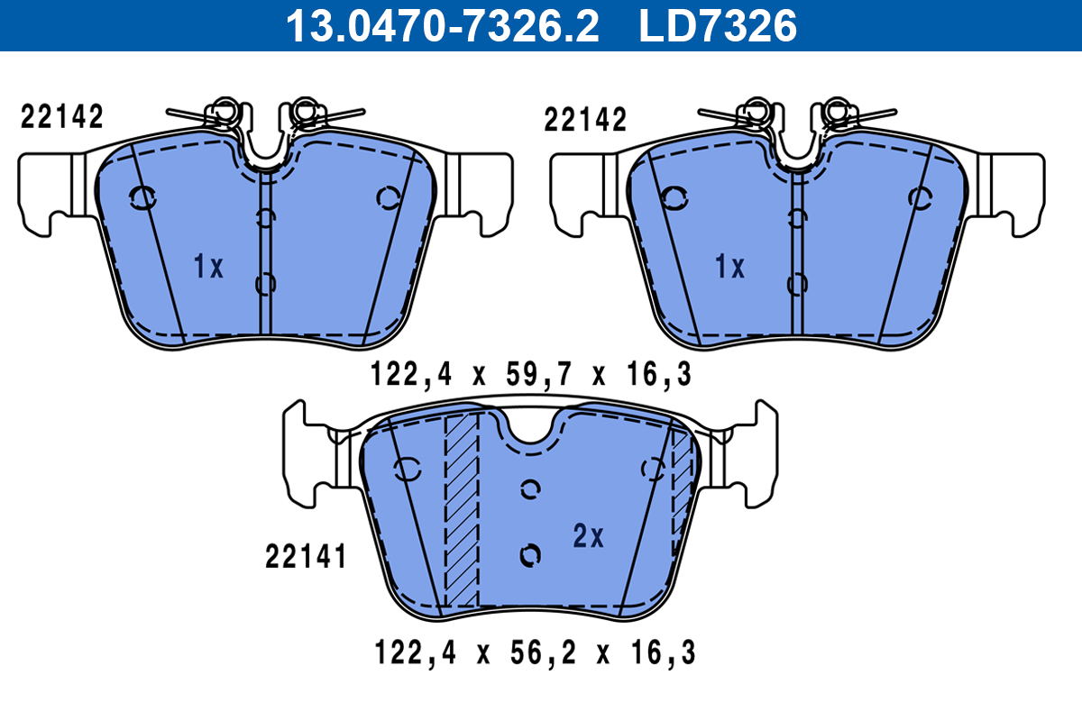 Pastiglie freno ATE LD7326
