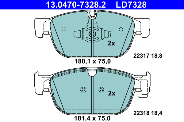 Pastiglie freno ATE LD7328