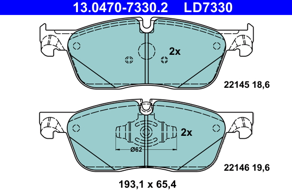 Pastiglie freno ATE LD7330