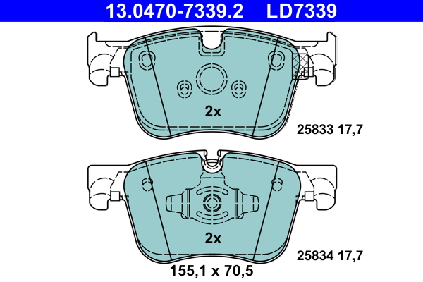 Pastiglie freno ATE LD7339