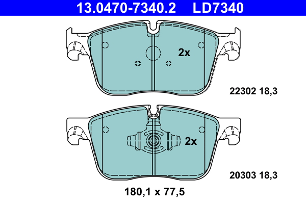 Pastiglie freno ATE LD7340
