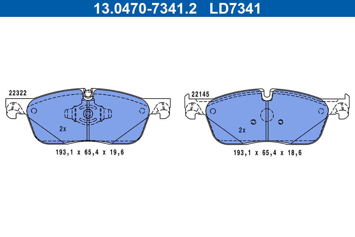Pastiglie freno ATE LD7341