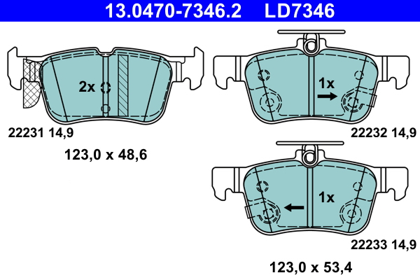 Pastiglie freno ATE LD7346