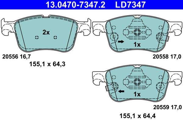 Pastiglie freno ATE LD7347