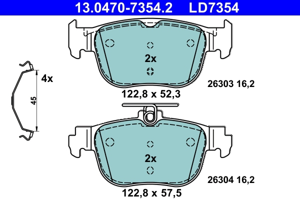Pastiglie freno ATE LD7354