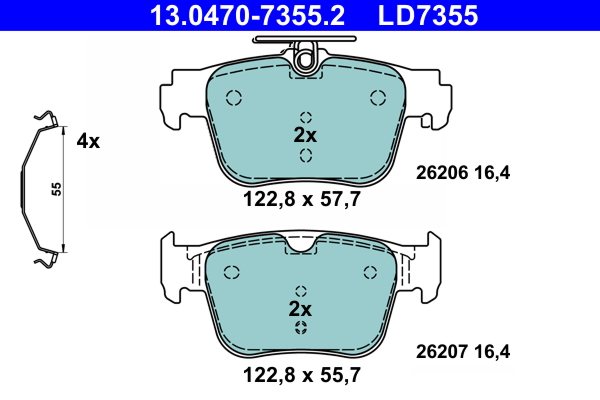 Pastiglie freno ATE LD7355