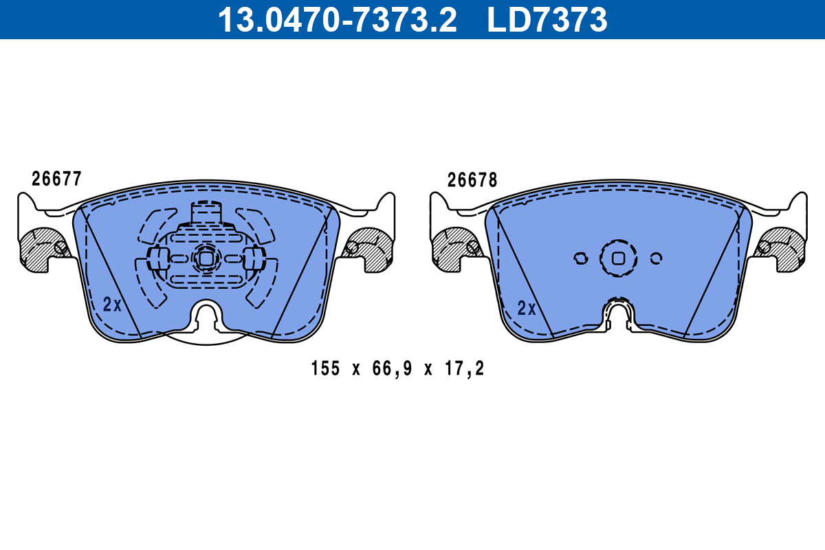 Pastiglie freno ATE LD7373