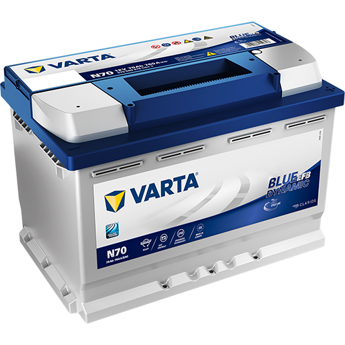 VARTA BLUE (570500076) EFB 70AH 760EN 278X175X191 B13 DX (0)