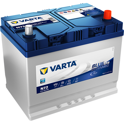 VARTA BLUE (572501076) EFB 72AH 760EN 261X175X220 B01 DX (0)