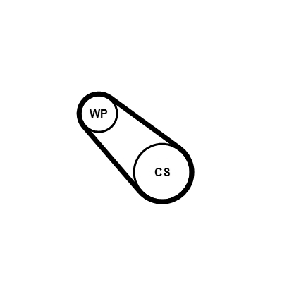 Pompa acqua e kit cinghia poly v CONTITECH 3PK576ELASTWP1