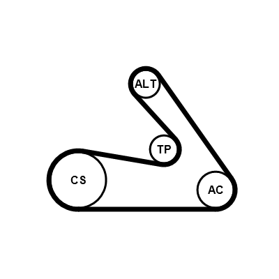 Kit cinghie poly-v CONTITECH 6PK1244K1
