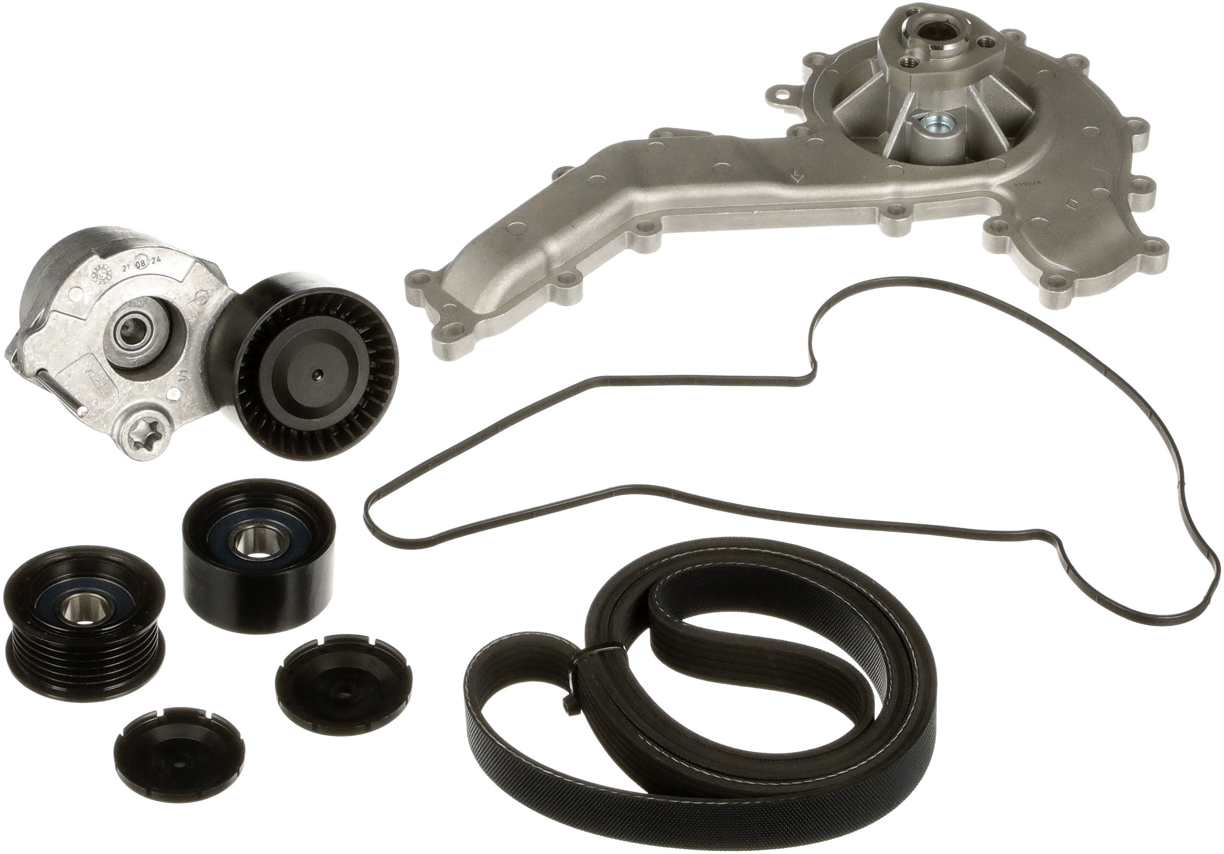 Pompa acqua e kit cinghia poly v GATES KP136PK2460