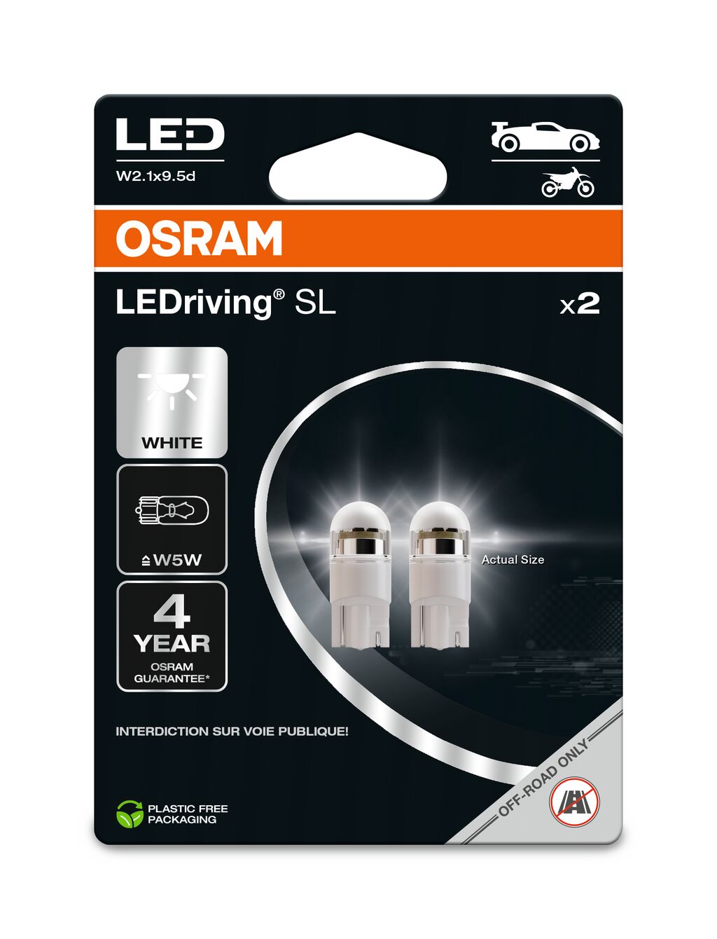 OSRAM LEDRIVING W5W COOL WHITE 6000K 12V ECO(EX OSR2825DWP-02B)