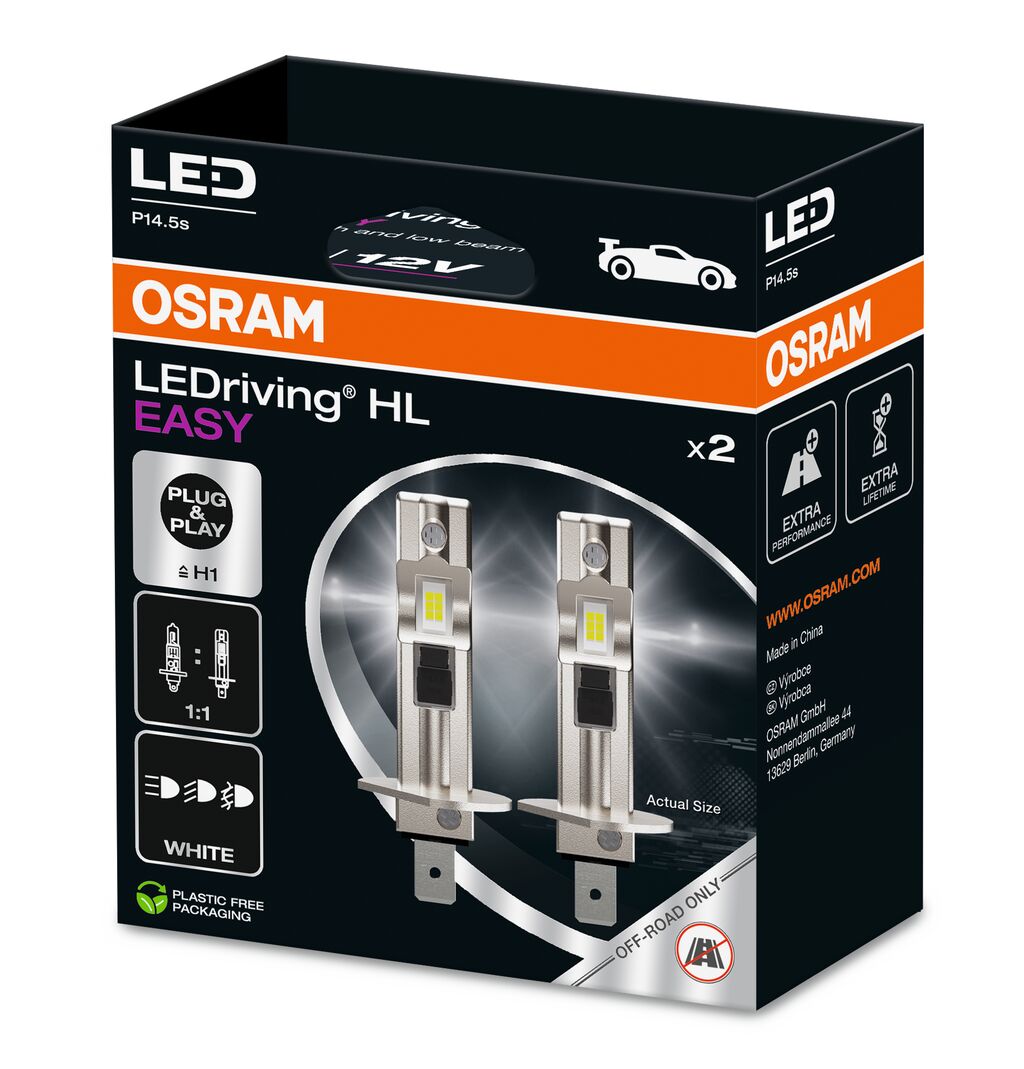 OSRAM LEDRIVING HL EASY H1 COOL WHITE 6500K 12V KIT