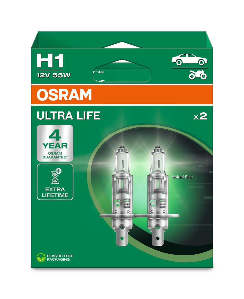 OSRAM ULTRALIFE H1 12V DUOBOX ECO