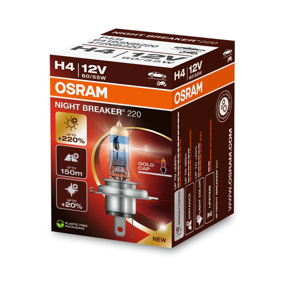 OSRAM NIGHT BREAKER 220 H4 12V (EX 64193NB200)