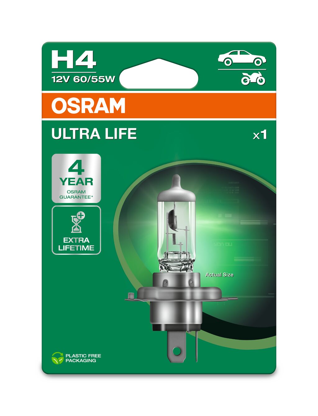 OSRAM ULTRALIFE H4 12V BLI1 ECO