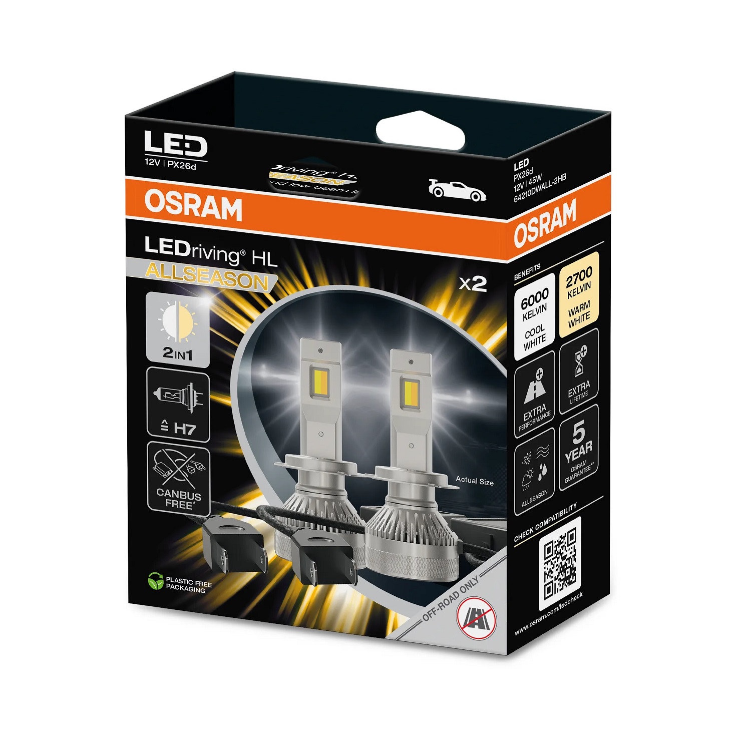 Lampadina, fendinebbia OSRAM 64210DWALL-2HB