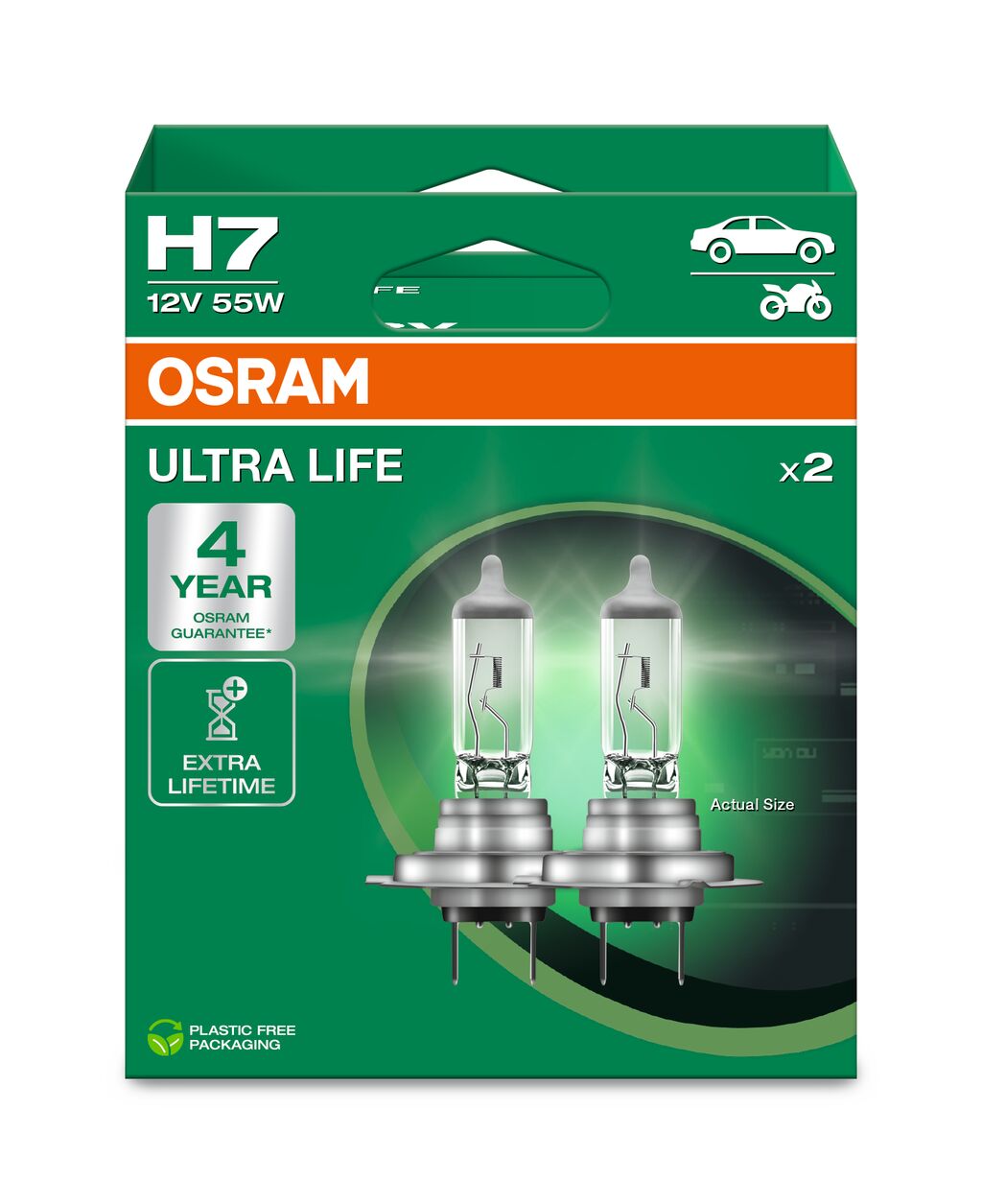OSRAM ULTRALIFE H7 12V DUOBOX ECO (EX 64210ULT-HCB)