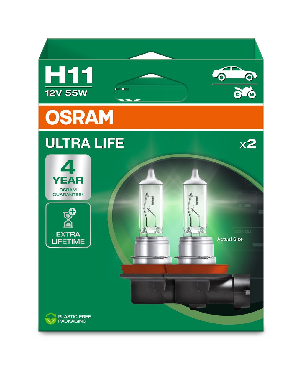 OSRAM ULTRALIFE H11 12V DUOBOX ECO