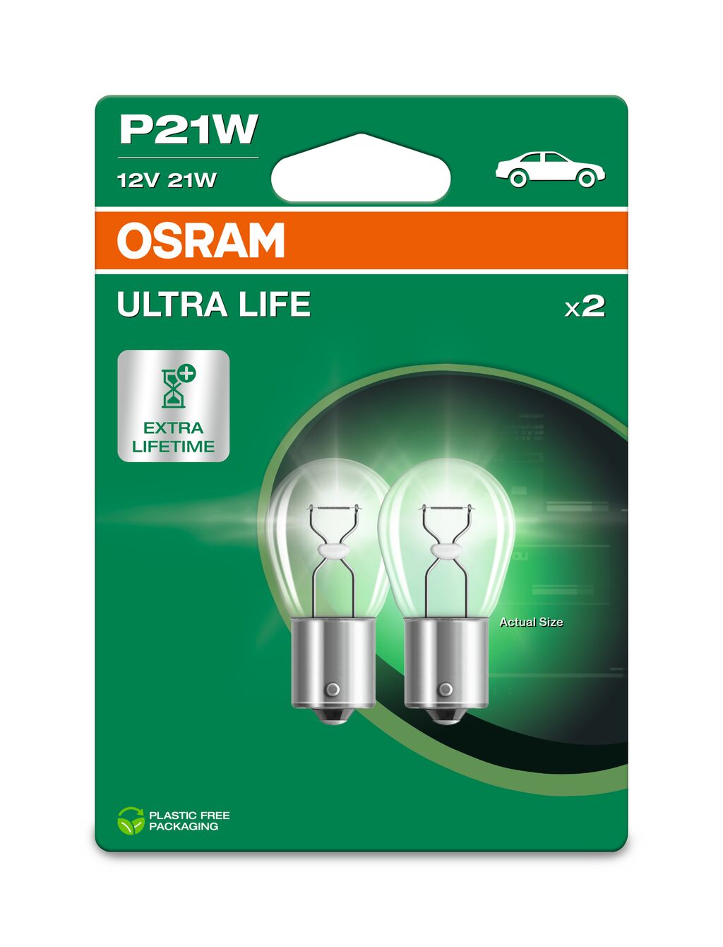OSRAM ULTRALIFE P21W 12V BLI2 ECO