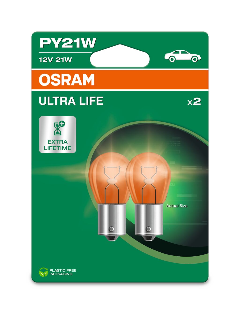 OSRAM ULTRALIFE PY21W 12V BLI2 ECO