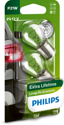PHILIPS LAMPADA P21W LONG LIFE ECOVISION 12V 21W
