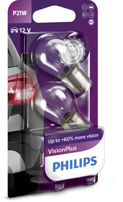 PHILIPS LAMPADA P21W VISIONPLUS 12V 21W