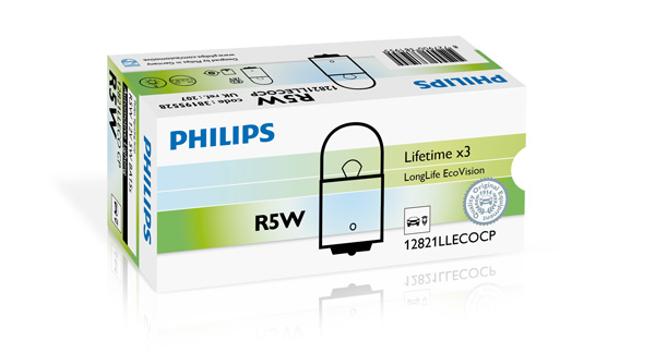 PHILIPS LAMPADA R5W LONG LIFE ECOVISION 12V 5W