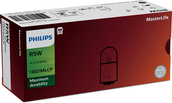PHILIPS LAMPADA R5W MASTERLIFE 24V 5W