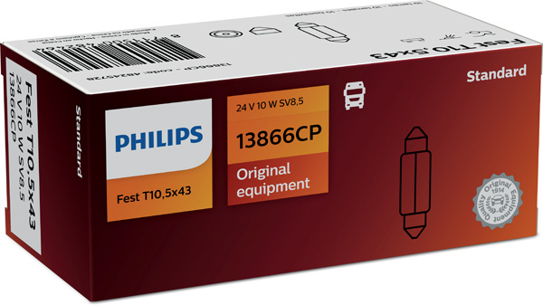 PHILIPS LAMPADA FESTOON T10.5X43 10W 24V 10W